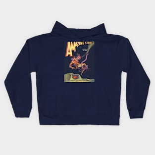 Space Adventurer vs Tentacle Monster Comic Cover Kids Hoodie